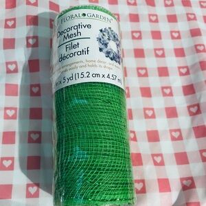 Hand Crafted Decorative Mesh Roll in Bright Green